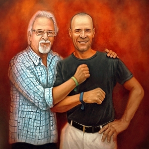 Retrato al óleo sobre tela, de 100 x 100 cm. Año 2023.